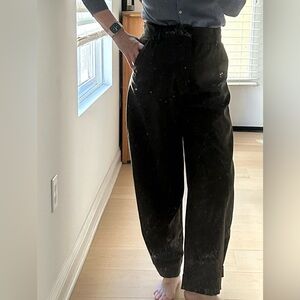 Zara ZW Collection Brown Strap Hem Pants. Size M.